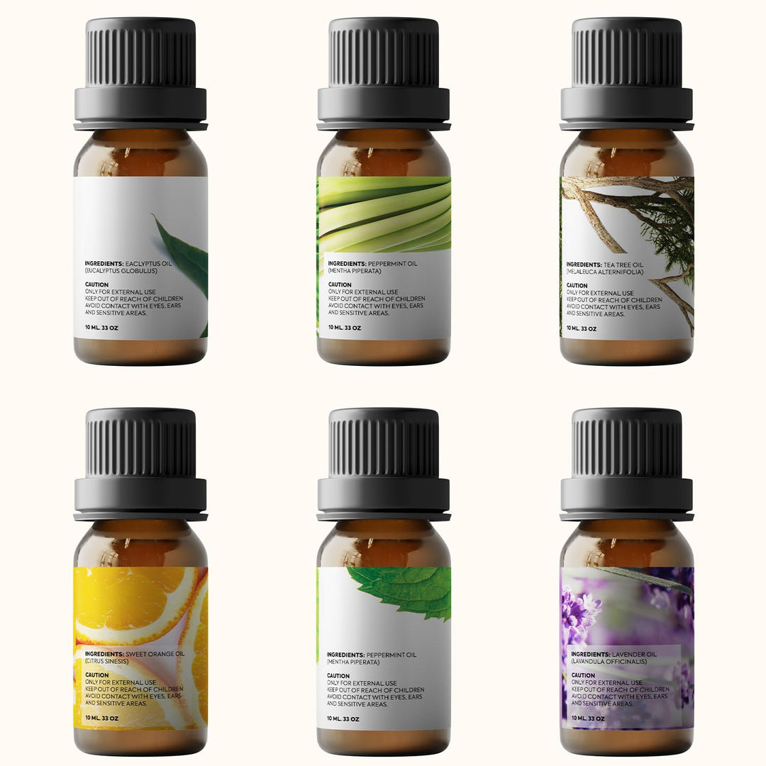 Essential Oils Gift Set - Top 6 Aromatherapy Blends (10ml)