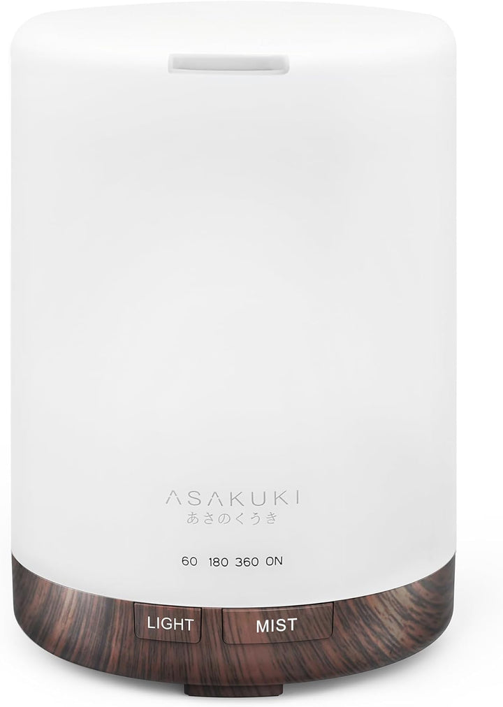 300ml Premium Essential Oil Diffuser - 5-in-1 Ultrasonic Humidifier with Remote Control & 7 LED Lights