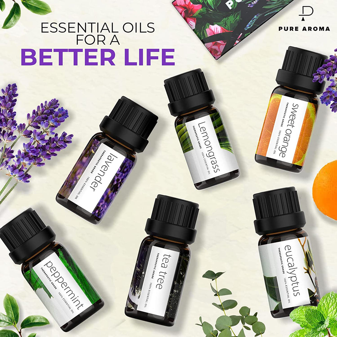 Essential Oils Gift Set - Top 6 Aromatherapy Blends (10ml)