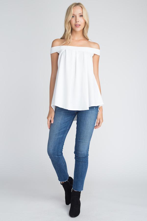 Women's Off Shoulder Flow Top.