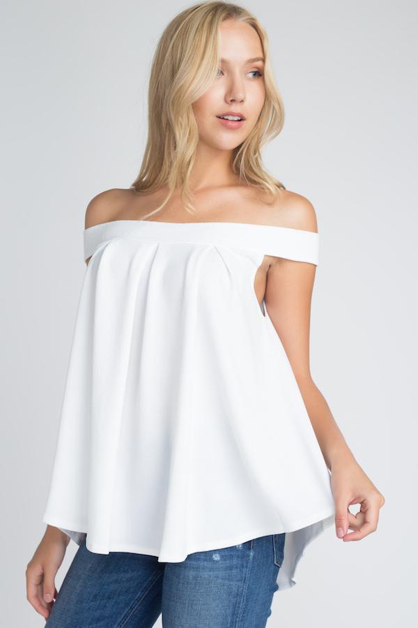 Women's Off Shoulder Flow Top.