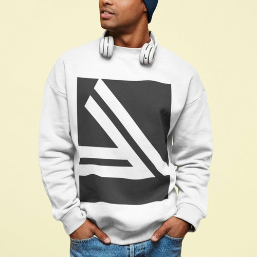 Slanted Logo Crewneck Sweatshirt.