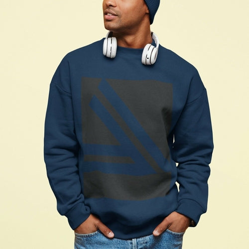 Slanted Logo Crewneck Sweatshirt.