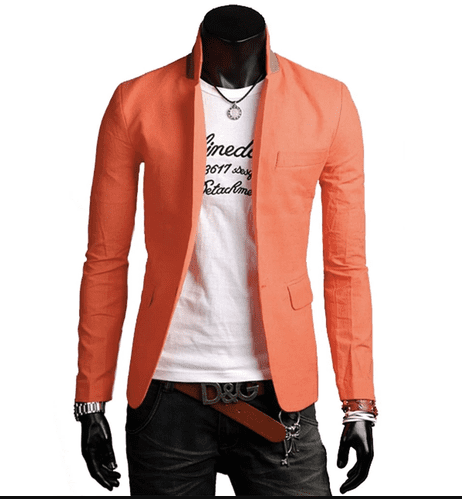 Men's Stand Collar Casual Blazer - Trecela