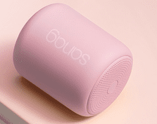 Mini portable wireless Bluetooth stereo speakers.