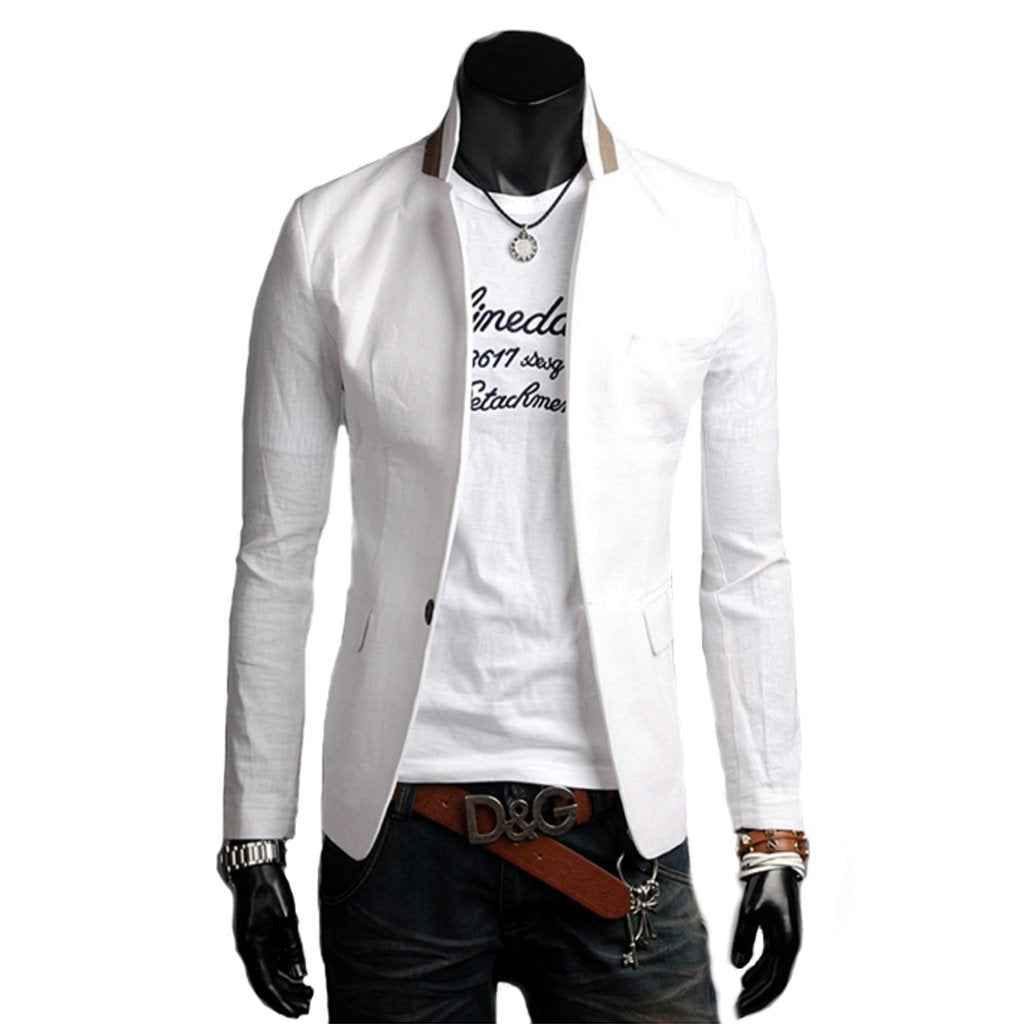 Men's Stand Collar Casual Blazer - Trecela