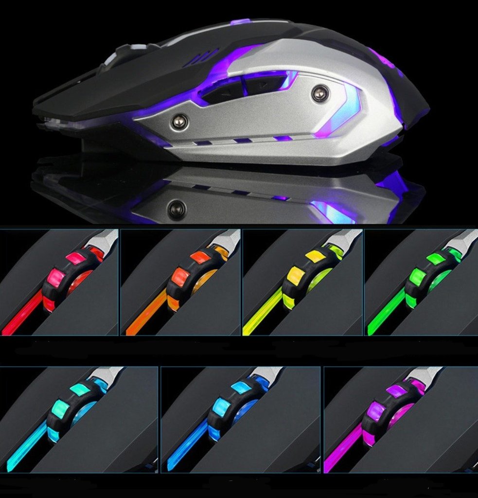 Ninja Dragon Stealth 7 Wireless Silent LED Gaming Mouse.