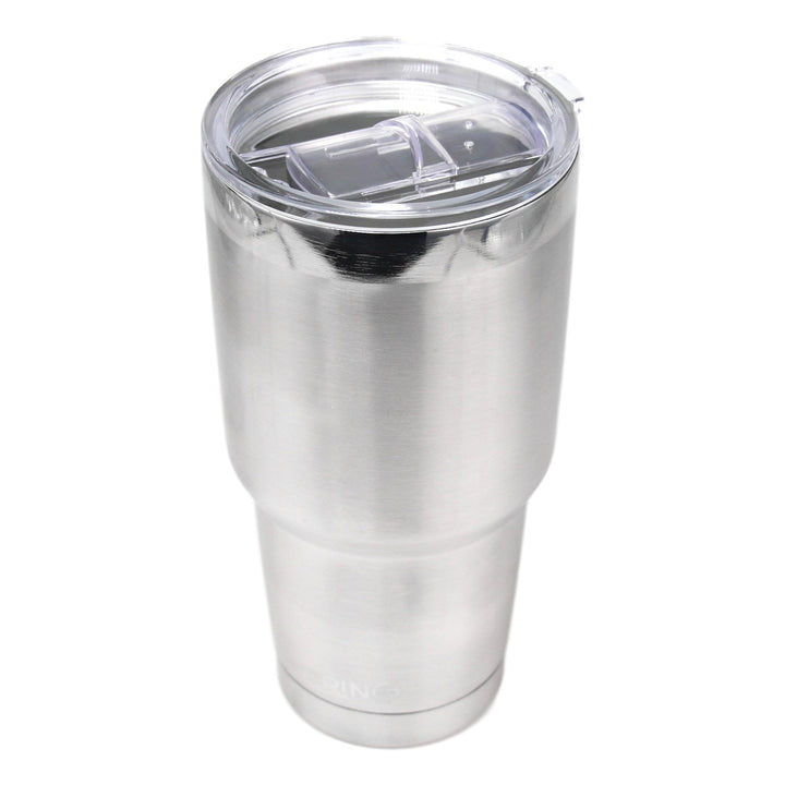 DRINCO® 30oz Insulated Tumbler Spill Proof Lid w/2 Straws (Brushed).