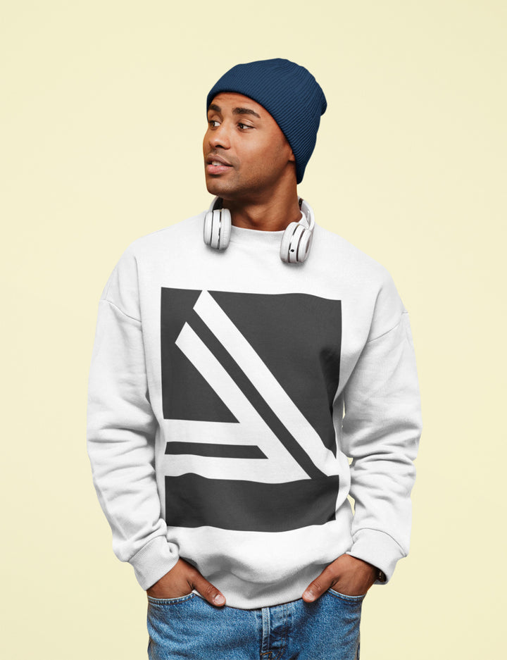 Slanted Logo Crewneck Sweatshirt.