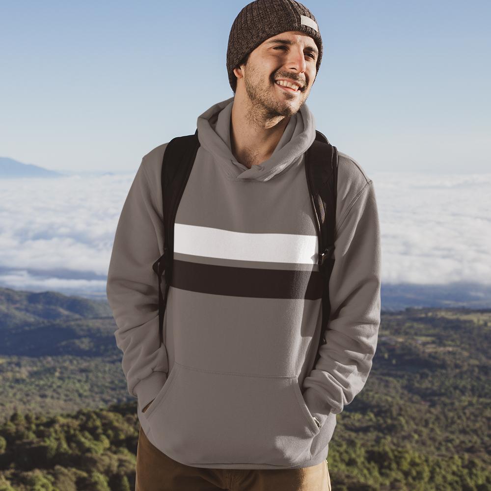 Men's Double Strip Hoodie.