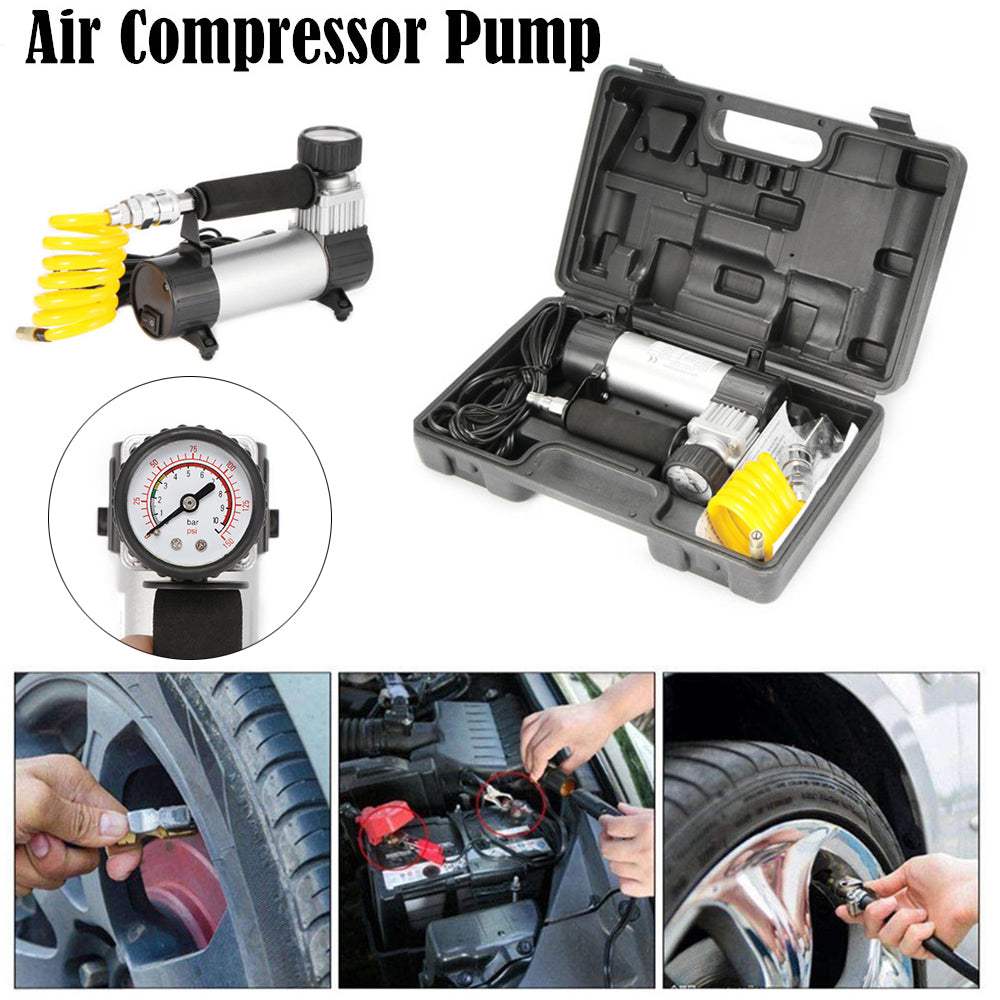 Car 12v Heavy Duty Portable Air Compressor 150psi.