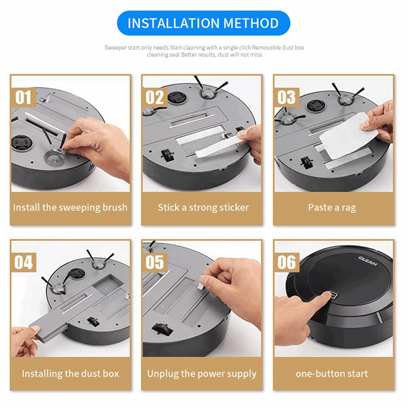 Automatic Sweeping Robots Vacuum Cleaner Installation Method.