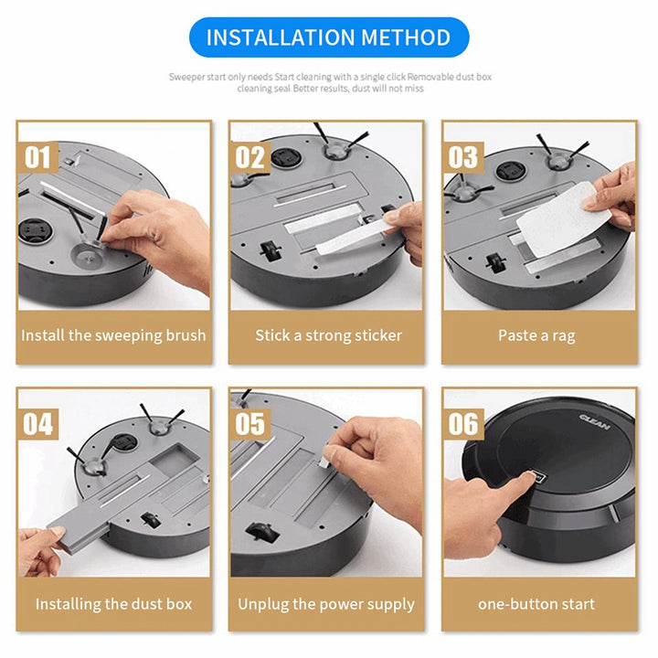 Automatic Sweeping Robots Vacuum Cleaner Installation Method.