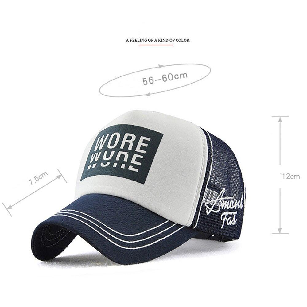 Men Embroidered Sport Baseball Cap Dimension.